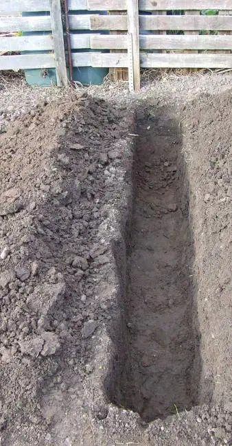 a dug out trench