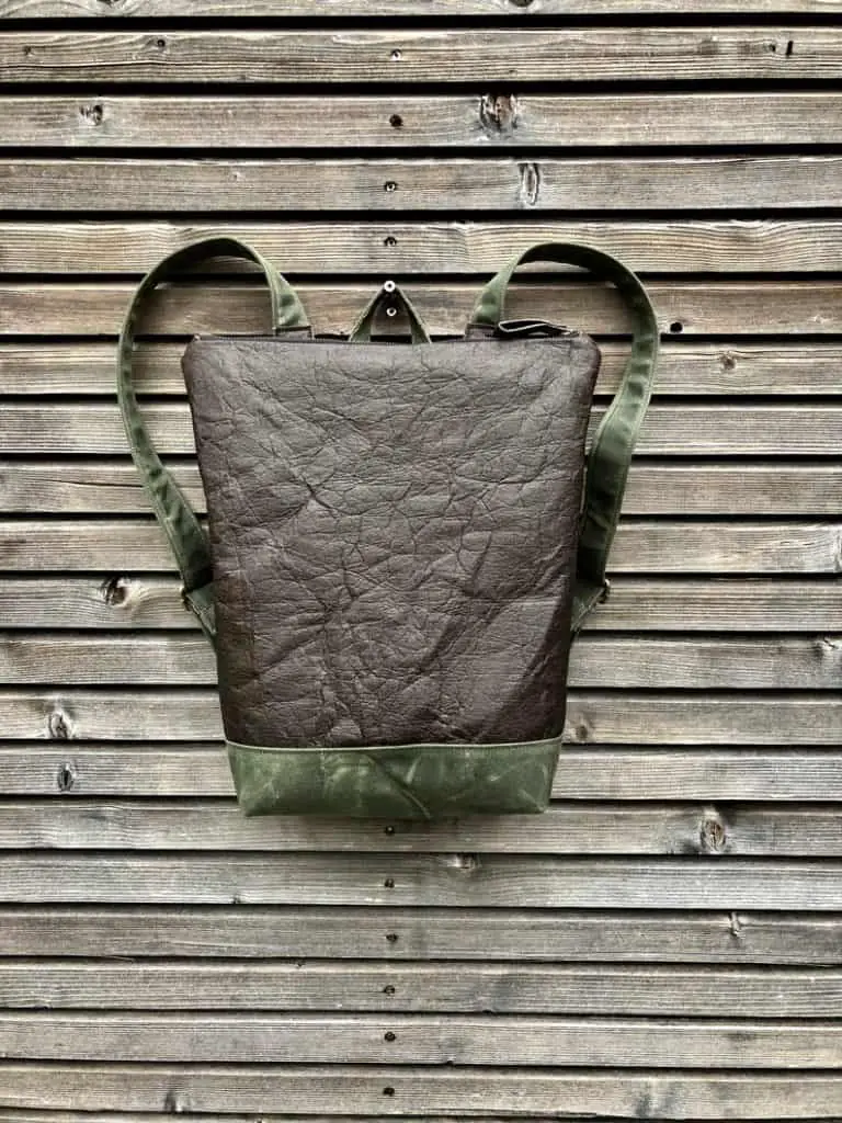 vegan pinatex messenger bag