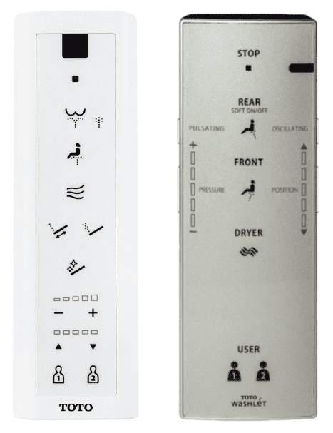 Toto C200 vs Toto C5 remote controls
